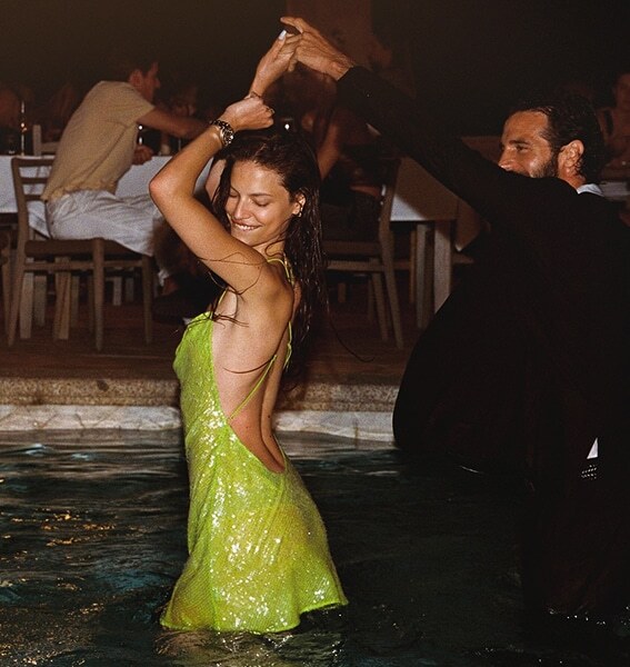 Girl green dress